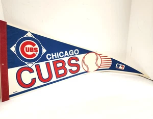 Vintage CHICAGO CUBS 1990'S 12"x30" Felt  Baseball Pennant - Picture 1 of 1