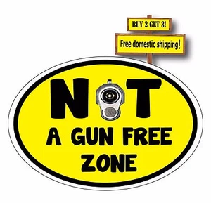 Not a Gun Free Zone, Protected from ISIS or other threats, Decal Sticker Barrel - Imagen 1 de 1