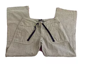 Women’s The North Face Blue/White Linen/Cotton Pinhead Striped Pants Sz 2 (28”) - Picture 1 of 12