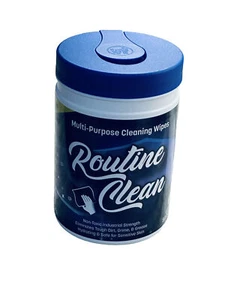 New Routine Cleans Industrial Multipurpose Cleaning Wipes Lemon Scented-60 Pc - Picture 1 of 8