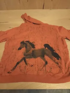 Bit & Bridle Full Zip Orange Damen Hoodie mit Pferdedruck am Rücken Gr. XL - Bild 1 von 10