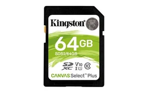 740617297973 Kingston Technology 64GB SDXC Canvas Select Plus 100R C10 UHS-I U1 - Picture 1 of 4