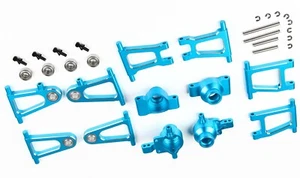 Metal Front + Rear Suspension Arm Steering Hub Carrier set for Tamiya RC TT01 - Picture 1 of 4