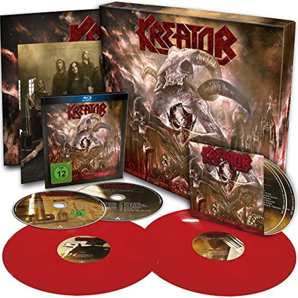 KREATOR - Gods of Violence BOX SET 2 Red Vinyl DVD Blu-Ray CD Poster etc Neu OVP - Bild 1 von 1