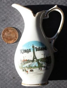 Jarrón crema vintage Cincinnati Ohio Kings Island parque de atracciones con forma de jarra --- - Imagen 1 de 1