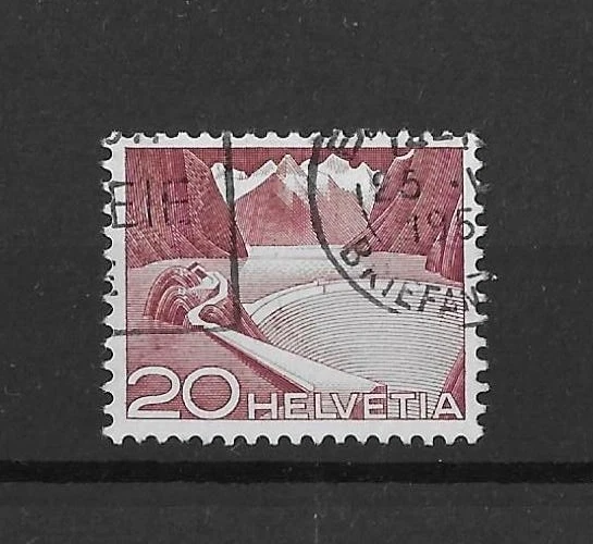 Suiza 1949 20c depósito tipo 1 SG514 fino usado Cat 120£ Foto 1 de 1