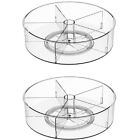 Plastic Round Lazy Susan Rotating Turntable Food Storage Container for Cabine...