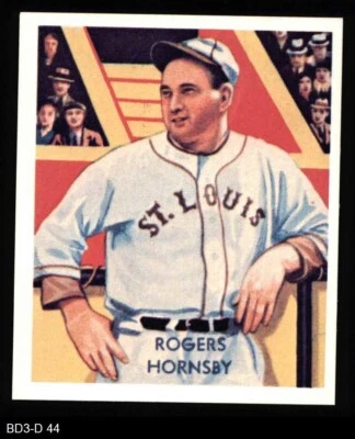 1934 Diamond Stars Reprint #44 Rogers Hornsby Browns HOF 8 - NM/MT - Image 1 of 2