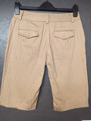 Bermudas Willi Smith para mujer talla 6 - 97 % mezcla de algodón a rayas tostadas Foto 1 de 4