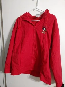 Vintage Walt Disney World Mickey Mouse Full Zip Hooded Jacket Size Large - Picture 1 of 12