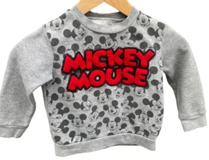 Disney Mickey Mouse graues Sweatshirt mit Rundhalsausschnitt Größe 3T - Bild 1 von 5
