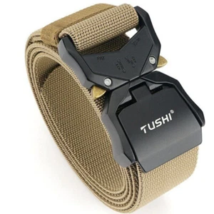 Herren Militär Taktischer Gürtel Waffengürtel Kleid Gürtel Schnellverschluss Schnalle für Jagd - Bild 1 von 18