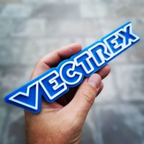 Vectrex (Europe) 3D logo / shelf display / fridge magnet - gaming collectible