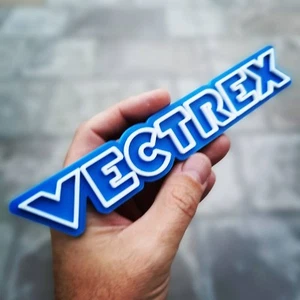 Vectrex (Europa) Logo 3D / Pantalla de estante / Imán de nevera - Coleccionable para juegos - Imagen 1 de 1