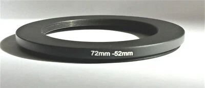 One Brand New 72mm to 52 mm 72-52mm Metal Step-down Stepping Ring Filter Adapter - Image 1 of 4
