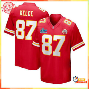Travis Kelce #87 Kansas City Chiefs 2023-24 Red Print Jsy Fanmade Hot Hit