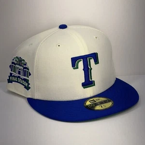 TOPPERZ TEXAS RANGERS MAVS NBA CROSSOVER DIRK NEW ERA 59FIFTY FITTED HAT 7 1/2 - Picture 1 of 8