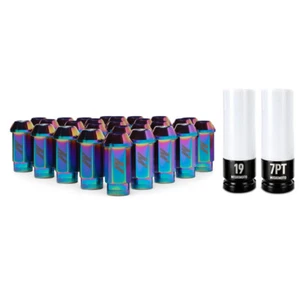 Mishimoto Alloy Locking Lug Nuts M12x1.5 27pc Set Neo Chrome - Picture 1 of 9