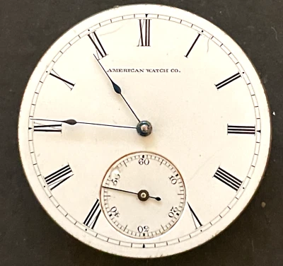 Antique 1875 Waltham WM Ellery 1874 Pocket Watch Movement Parts/Repair 10s 7j - Image 1 of 3