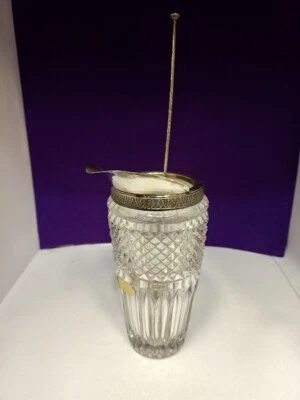 Shaker da cocktail in cristallo e argento, anni '60 - Immagine 1 di 4