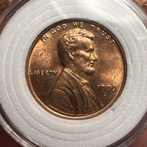 1970-S Lincoln Cent - Floating Roof ERROR Penny ~ RED ~ Beautiful Coin - Picture 1 of 11