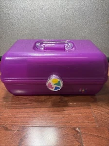 Caboodles On The Go Girl Makeup Case Purple Sparkle Great Condition Retro - Picture 1 of 9