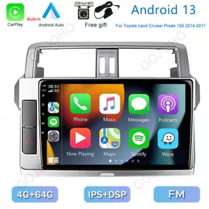 4+64GB for Toyota Land Cruiser Prado 150 Carplay Car Stereo Radio GPS Android - Foto 1 di 20