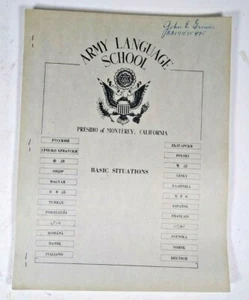 Army Language School "Basic Situations" - Picture 1 of 2