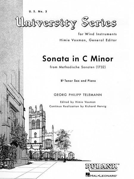 Sonata in C Minor from Methodische Sonaten Tenor Sax Solo with Piano 004471910 - Image 1 of 1