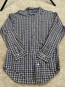 Ralph Lauren Plaid Shirt Mens Size Medium M Cotton Long Sleeves Pony Logo - Picture 1 of 5