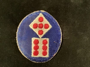 WW2 11TH CORP LARGE DICE ORIGINAL PATCH IN EXCELLENT CONDITION - Picture 1 of 2