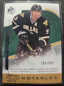 Mike Modano 2008-09 SP Authentic SP Notables /999 #134