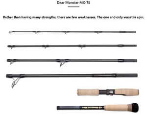 Monster Kiss Rod Spinning Dear Monster MX-7S 6 Piece Travel Rod (0109) - Picture 1 of 6