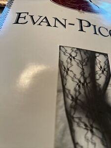 New Vintage Evan Picone SMALL Black Tights Stockings Pantyhose Romantic LACE USA