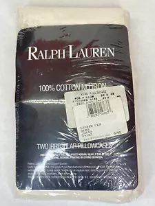 Ralph Lauren zwei unregelmäßige Kissenbezüge cremeweiß Almo 20x40 100% Baumwolle - Bild 1 von 5