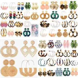 Multicolored Resin Earrings Collection Various Shapes Ear Accessories Jewellery - Picture 1 of 14