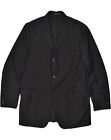 CERRUTI 1881 Mens 3 Button Blazer Jacket IT 54 2XL Black Striped Wool SJ07
