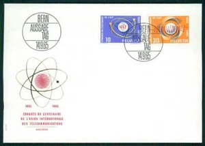 SUIZA FDC 1965 UNIÓN DE TELECOMUNICACIONES UIT ITU m3612 - Imagen 1 de 2