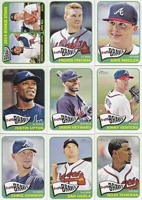 Atlanta Braves 2014 Topps HERITAGE 15 Card Team Set with Freeman Heyward Plus - Image 1 of 2