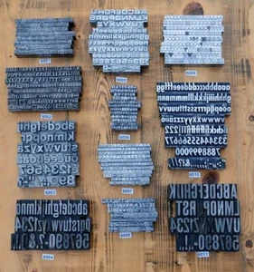 Bleischrift - 1 Set zur Auswahl - Bleisatz Letter Lettern Buchstaben Typografie - Bild 1 von 6