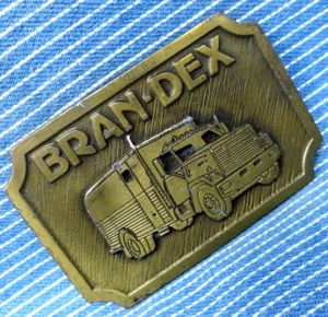 Bran Dex Truck Beds Promo Belt Buckle Utility Work Vintage 70s Hit Line  .BMW855 - Picture 1 of 8