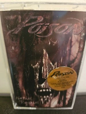 POISON Native Tongue 1993 CASSETTE TAPE BRET MICHAELS GLAM/HAIR METAL HARD ROCK - Image 1 of 4