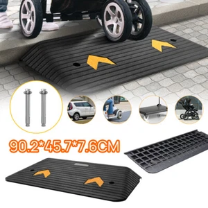 1x Rubber Curb Ramp Threshold Ramp Door Ramp 8cm Rise 33069 Lbs/ 15tons Load - Picture 1 of 11