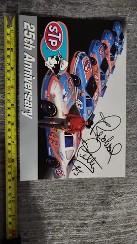 ✅️RICHARD PETTY NASCAR  #43 STP 25th anniversary PHOTO POSTER SIGNED Cover