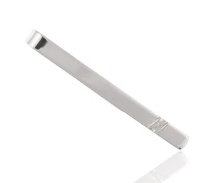 Clip de corbata/corbata con inserción de diamante de plata de ley 925. - Imagen 1 de 1