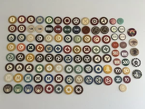 Antique Vintage Poker Gaming Chips Lot Of 105 Assortment - Picture 1 of 3