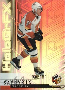 1999-00 (FLAMES) Upper Deck HoloGrFx Ausome #9 Oleg Saprykin