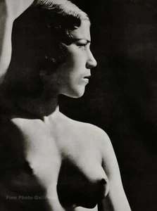 1930/75 Vintage MAN RAY Female Nude Portrait Art Deco Photo Engraving 12x16 - Picture 1 of 1