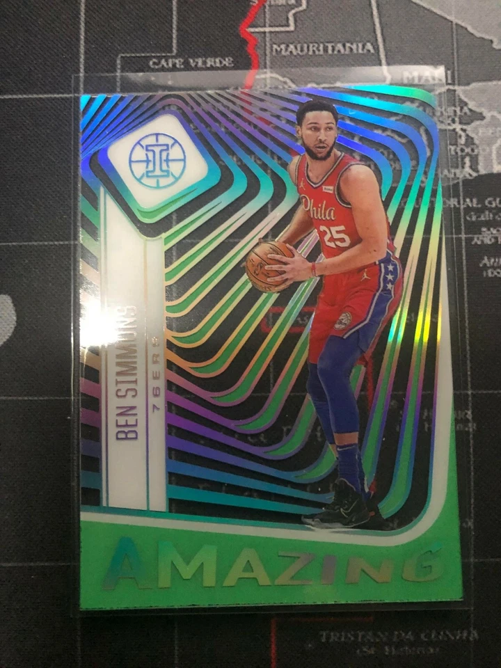 2020-21 Panini Illusions Amazing Ben Simmons Philadelphia 76ers GREEN Parallel  - Image 1 of 2