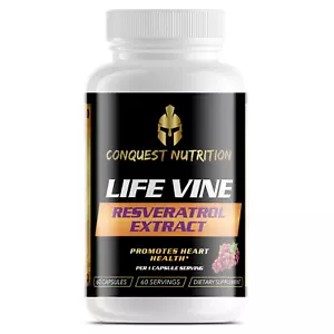 Conquest Nutrition Life Vine Resveratrol Extrakt - 30 Veggie Kapseln - Bild 1 von 2